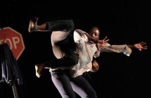 Teresa Mojela and Sonia Radebe question thought in Lingering. Photo by John Hogg.